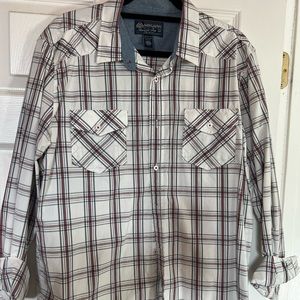 American Rag mens plaid button up shirt